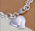 BR716 BRANSOLETKA serduszka gruby łańcuch grawer