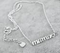 1218 naszyjnik srebrny 925 z napisem MAMA