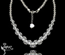 NK490, biżuteria ślubna, Naszyjnik SWAROVSKI ELEMENTS,