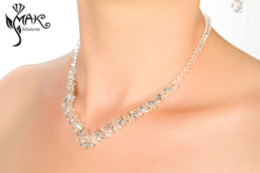 NK 287 crystal naszyjnik biżuteria ślubna