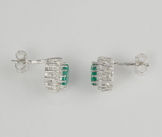 480/120 kolczyki srebrne z turkusowymi cyrkoniami