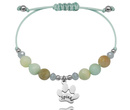 1740 miętowa bransoletka z łapką z grawerem i amazonitem