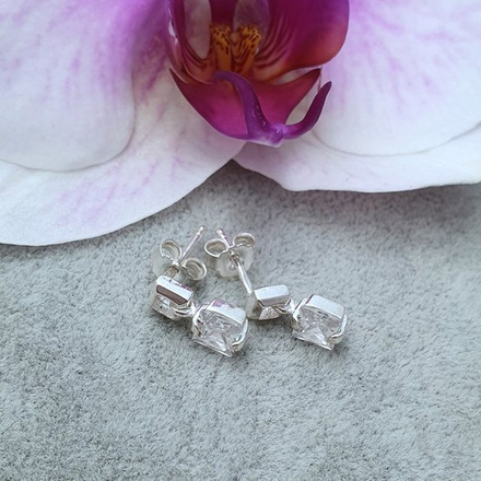 480/343 kolczyki srebrne 925 kwadraciki wiszące