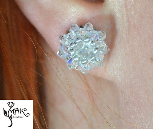 634 biżuteria ślubna kolczyki CRYSTAL AB