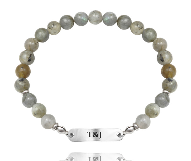 Bransoletka męska z grawerem labradoryt 1863/3