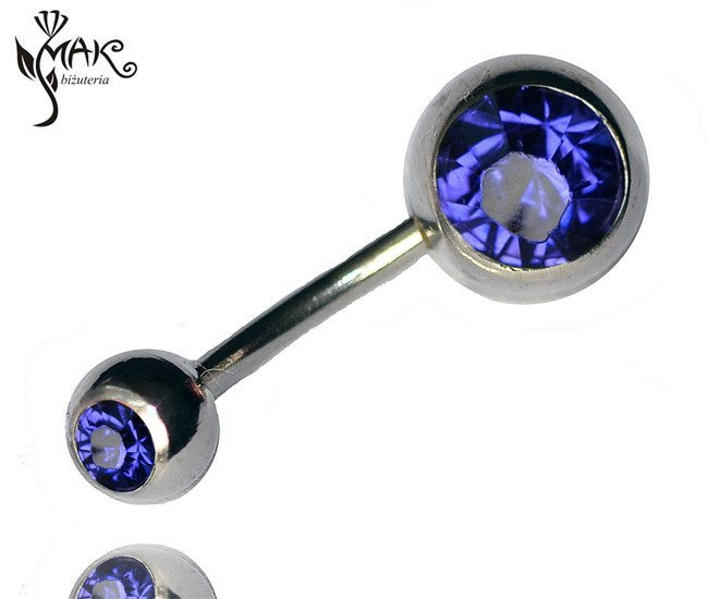 KOL743  KOLCZYK DO PĘKPKA  STAL CHABROWY