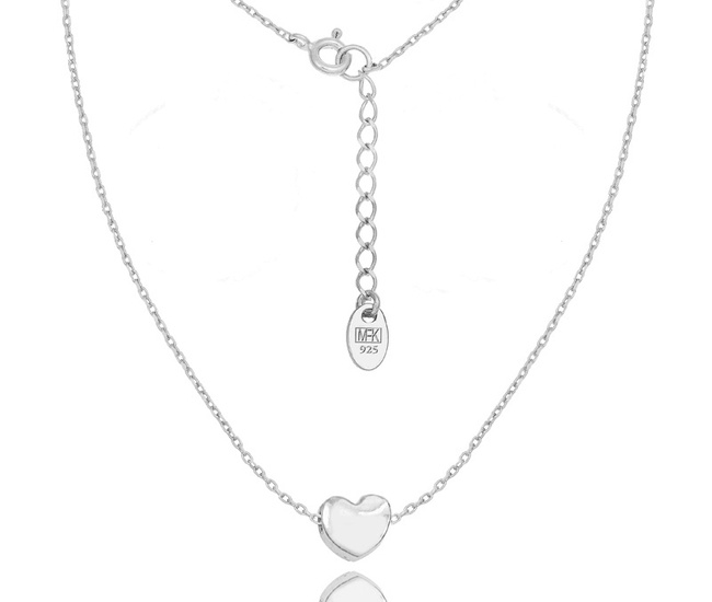 1379 naszyjnik z sercem srebrny 925