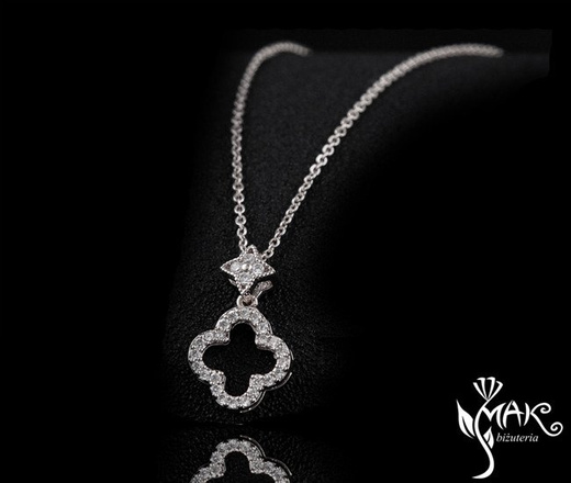 Kpl 655/27 KOMPLET koniczynki z cyrkonią