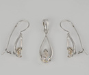 480/198  komplet srebrny w kształcie łez