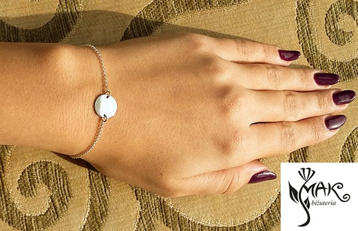 BR772 BRANSOLETKA kółko srebro 925 Swarovski Elements CELEBRYTKA