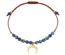 1733/13 bransoletka na sznurku z lapisem lazuli