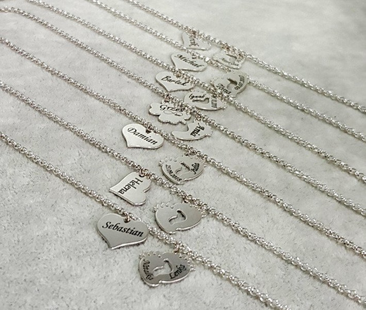 BR1004 BRANSOLETKA Z GRAWEREM srebro Swarovski Elements serce