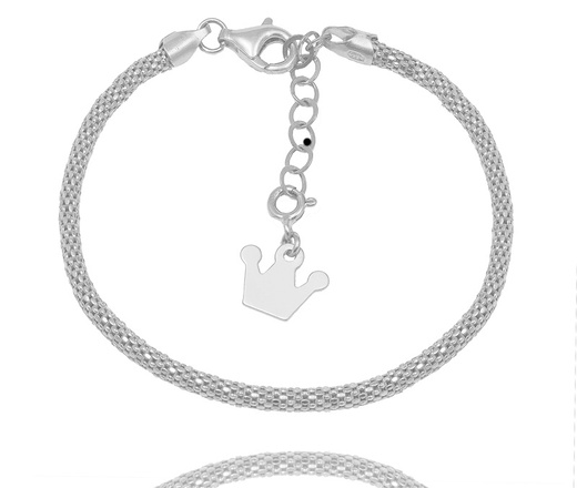 1580 bransoletka srebrna 925 gładka z grawerem