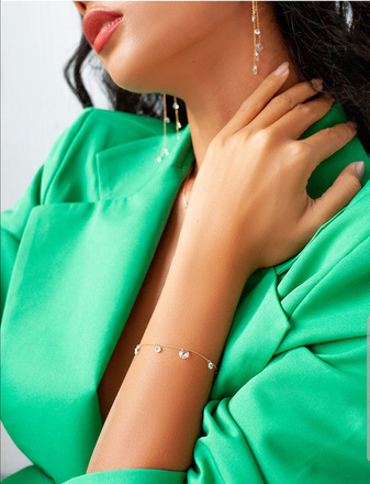 1388 komplet srebrny 925 pozłacany z kryształkami