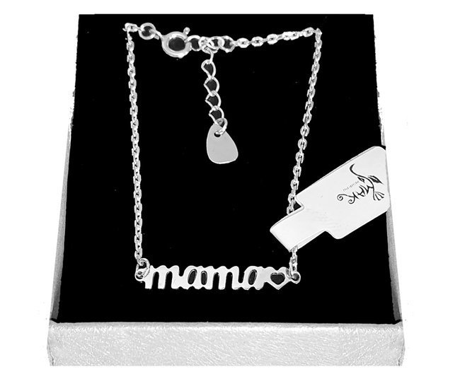 1218 naszyjnik srebrny 925 z napisem MAMA