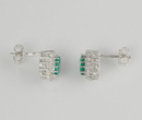480/120  kolczyki srebrne z turkusowymi cyrkoniami