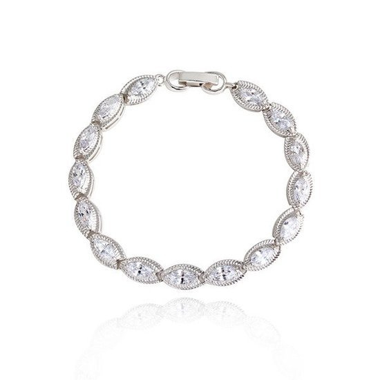 Br 599/519 BRANSOLETKA ślubna z cyrkoniami