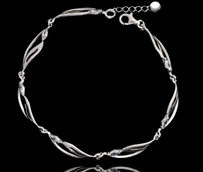 480/440 bransoletka srebrna 925  elegancka