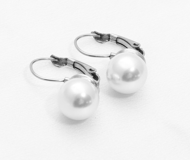 Kolczyki z perłami, stal szlachetna 1857/35