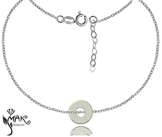 BR744 bransoletka srebro 925 celebrytka kółko