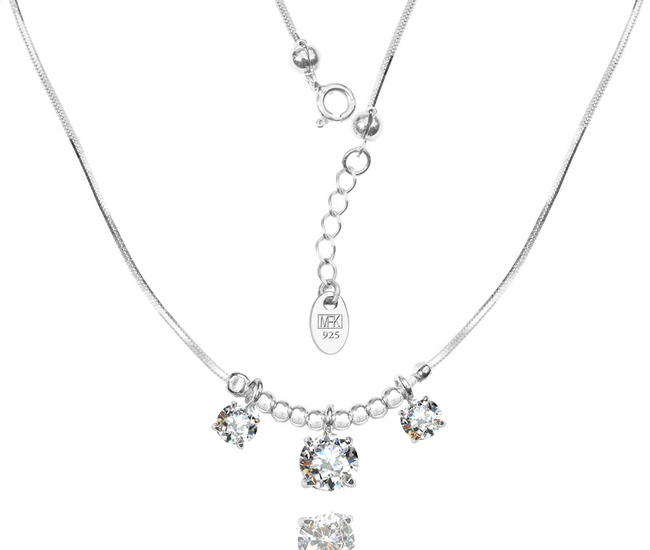 1360 naszyjnik srebrny 925 z cyrkoniami