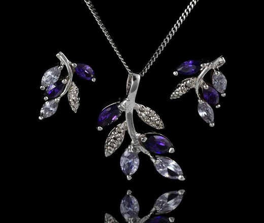 480/213 komplet srebrny listki