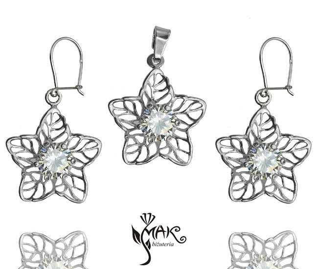 KPL480/17 KOMPLET SEBRNY Z CYRKONIĄ