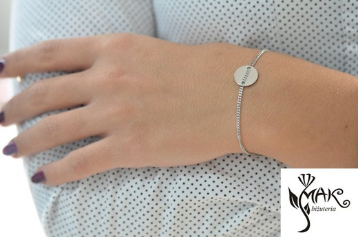 NK726 NASZYJNIK z GRAWEREM LASEROWYM kółeczko