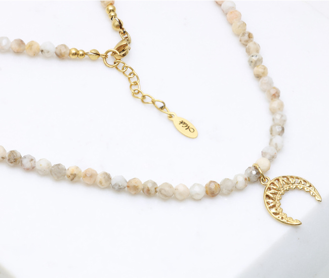 naszyjnik z rogiem obfitości 1867 złoto beżowy