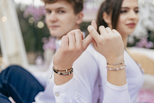 bransoletka męska 1752/7 puzzle z grawerunkiem, srebro 925