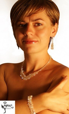 KLP151/crystal ab biżuteria ślubna komplet