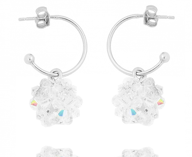 1496 kolczyki srebrne 925 z kryształkami