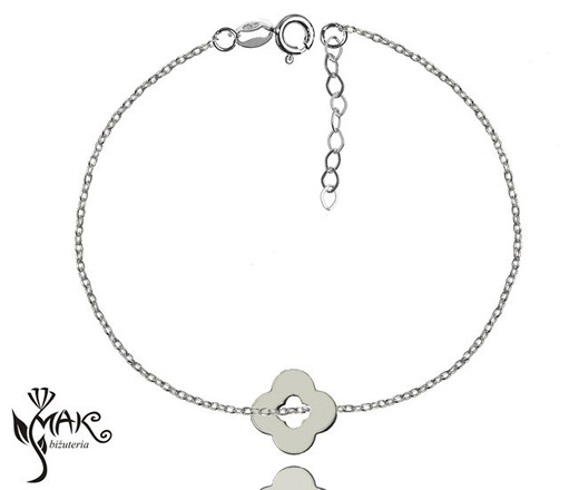 Nk744 naszyjnik celebrytka koniczynka srebro 925