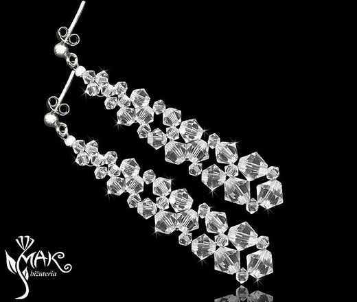 160 crystal komplet ślubny srebro 925