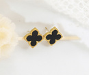 Kolczyki z czarna koniczynką 1774