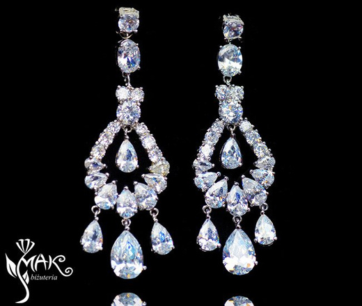 Kpl867 komplet ślubny, biżuteria ślubna z cyrkoniami k599/969 b599/425