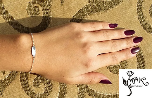 BR772 BRANSOLETKA OWAL srebro 925 Swarovski Elements CELEBRYTKA