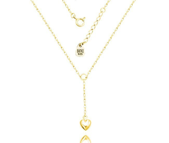 1249 naszyjnik  srebro pozłacane 925 serce