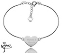 BR684 BRANSOLETKA Z GRAWERUNKIEM  SERCE Swarovski