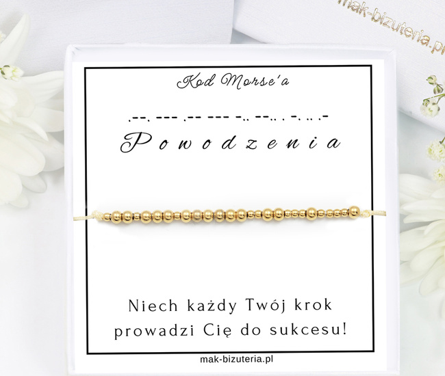 1730/4 bransoletka personalizowana alfabetem Morse'a "Powodzenia"