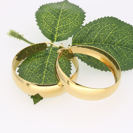 Kol 599/953 KOLCZYKI złote koła 5 cm, stal szlachetna