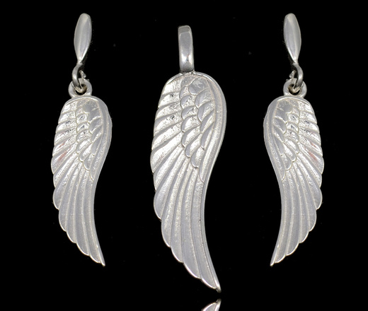 480/417 bransoletka srebrna 925 skrzydła anioła