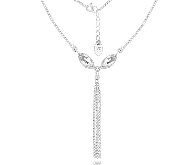 1449 naszyjnik srebrny 925 wisiorek z kryształki