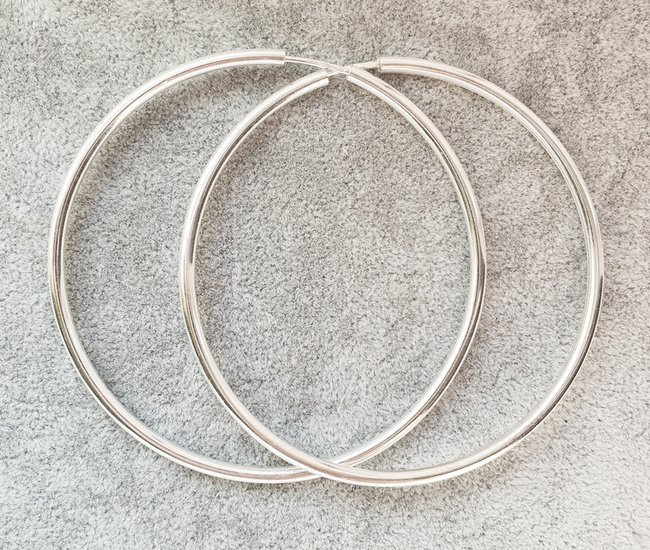 480/401 kolczyki srebrne koła 65 mm