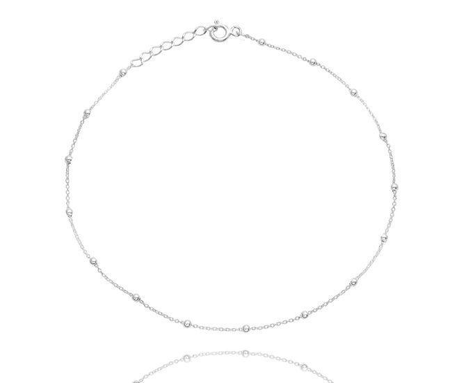 Bransoletka na nogę srebrna z kulkami  FZ025PZ/1,4 1779/10