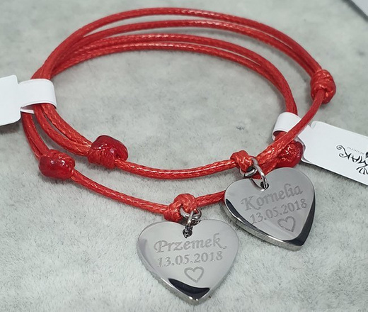 601 BRANSOLETKI serca dla przyjaciół pary GRAWER