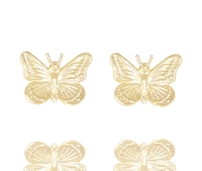 1384/12 Kolczyki srebrne 925 pozłacane motylki
