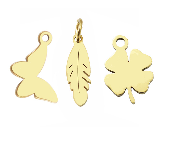 Dodatkowa zawieszka do bransoletki mini pozłacana stal szlachetna