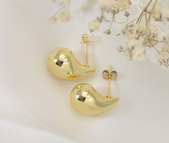 Kolczyki pozłacane krople 1775/2