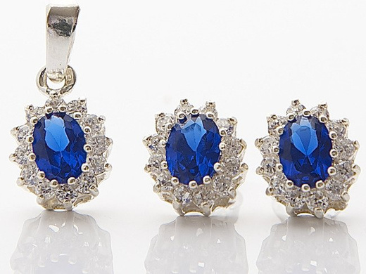 KOL234 kolczyki srebrne z cyrkonią